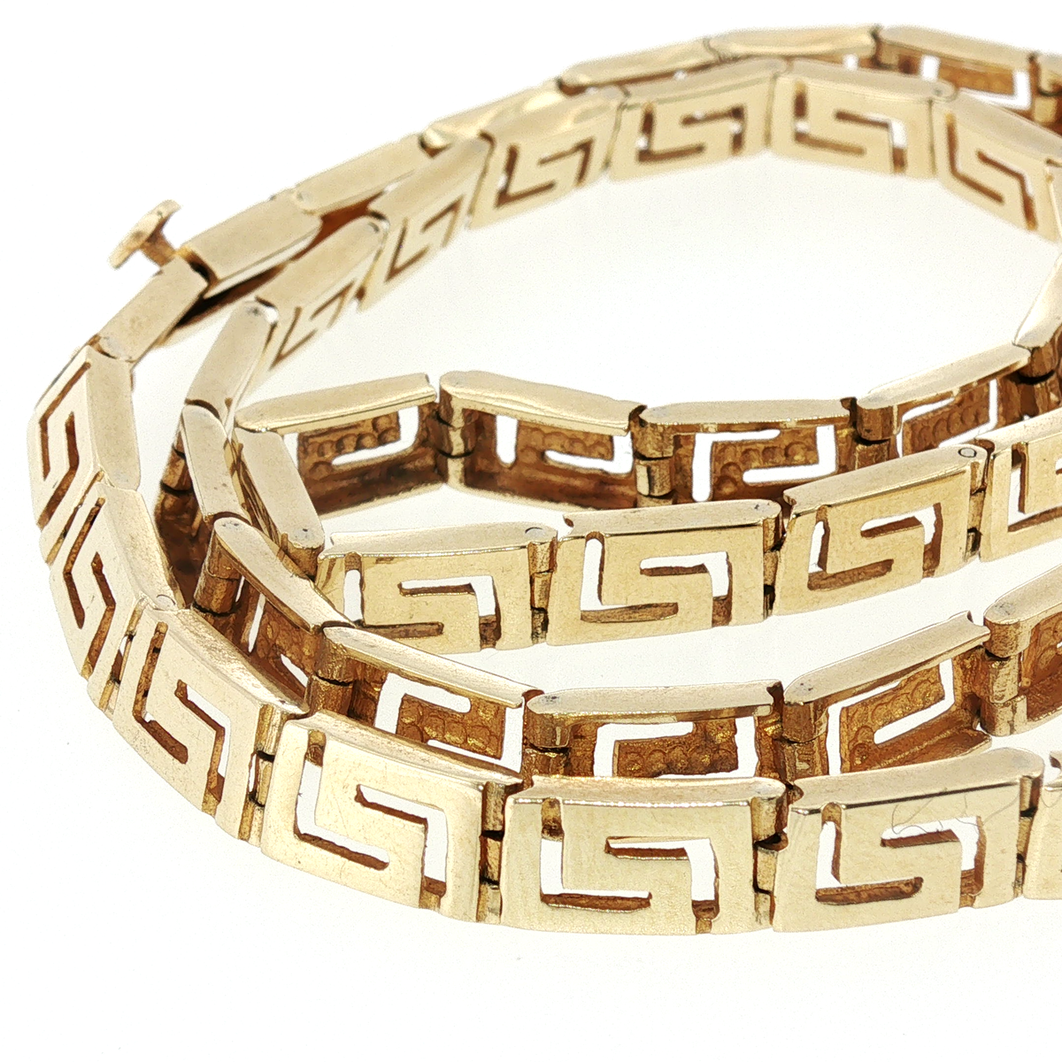 NZGD | 14ct Yellow Gold Greek Key Link Chain Necklace