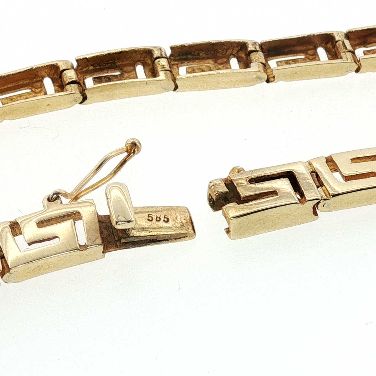 NZGD | 14ct Yellow Gold Greek Key Link Chain Necklace
