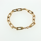 NZGD | 18ct Yellow Gold Elongated Link Chain Bracelet 19cm