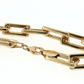 NZGD | 18ct Yellow Gold Elongated Link Chain Bracelet 19cm