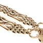 NZGD | 9ct Gold Bar Gate Link Bracelet with Heart Padlock 18cm
