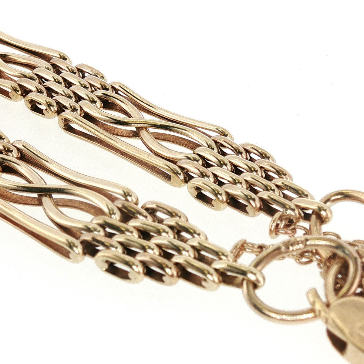 NZGD | 9ct Gold Bar Gate Link Bracelet with Heart Padlock 18cm