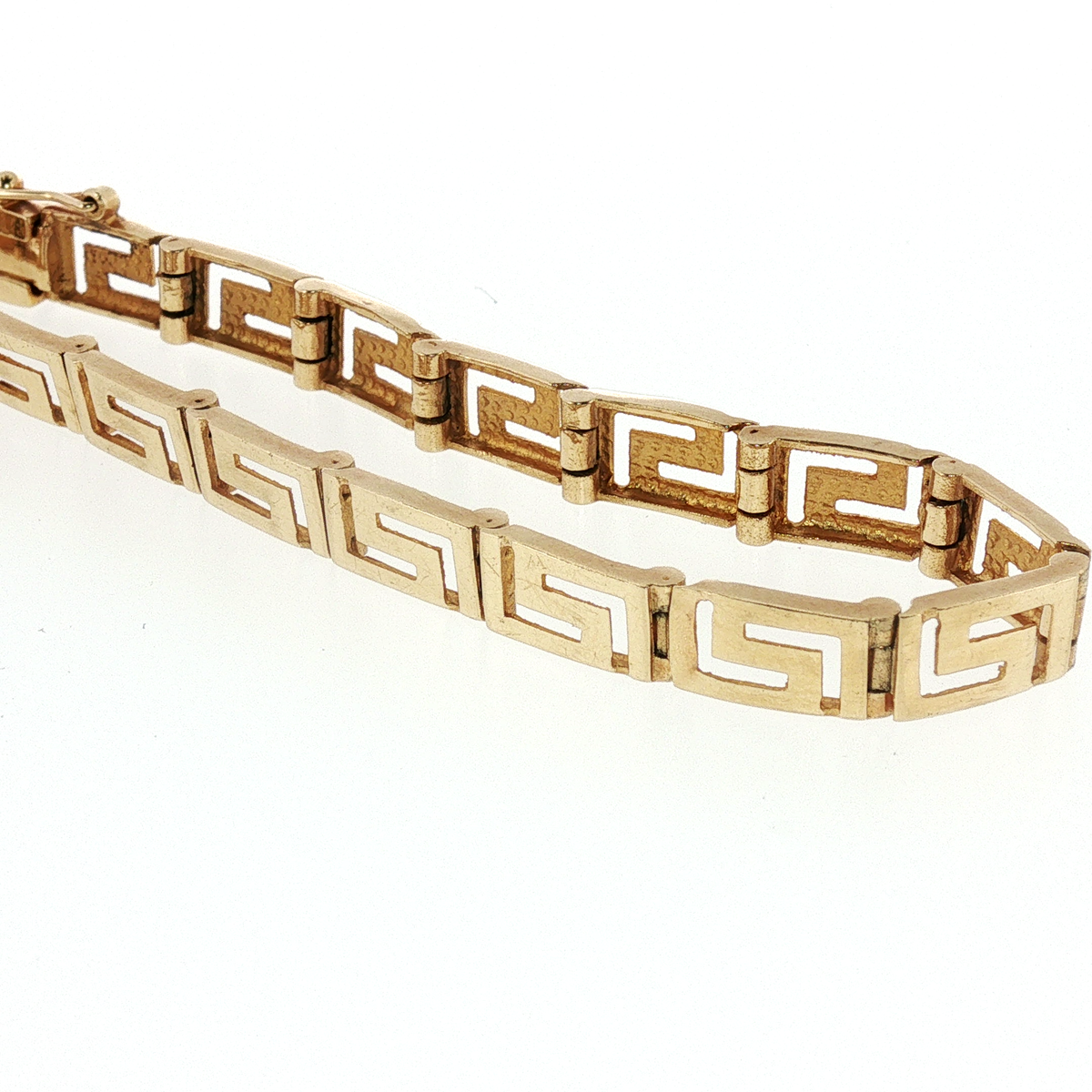 NZGD | 14ct  Gold Greek Key Motif Bracelet 19cm