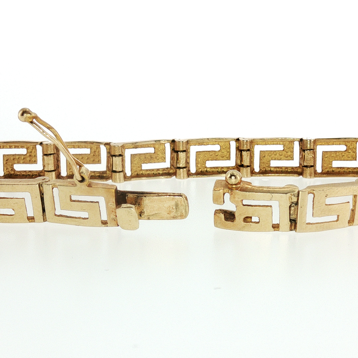 NZGD | 14ct  Gold Greek Key Motif Bracelet 19cm
