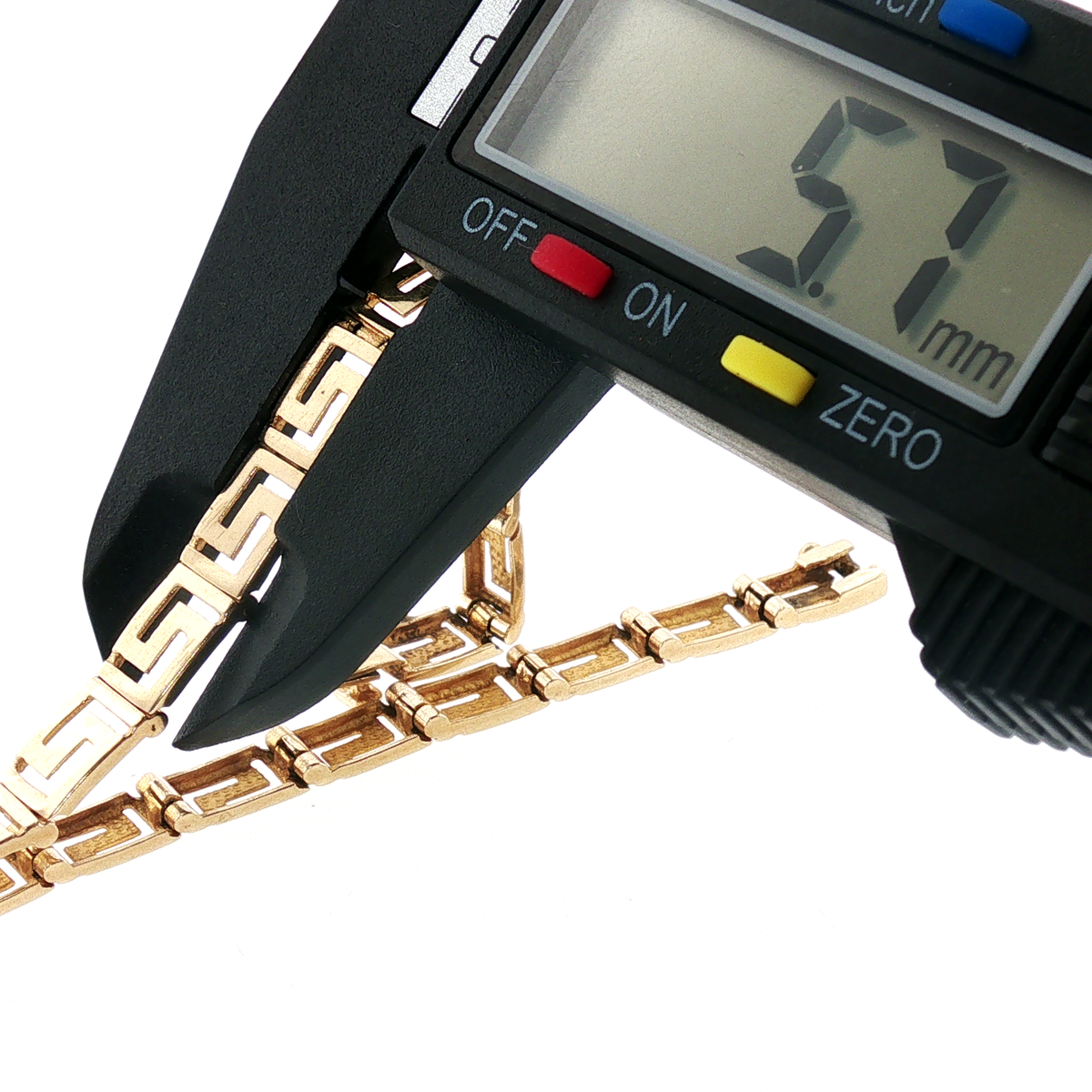 NZGD | 14ct  Gold Greek Key Motif Bracelet 19cm
