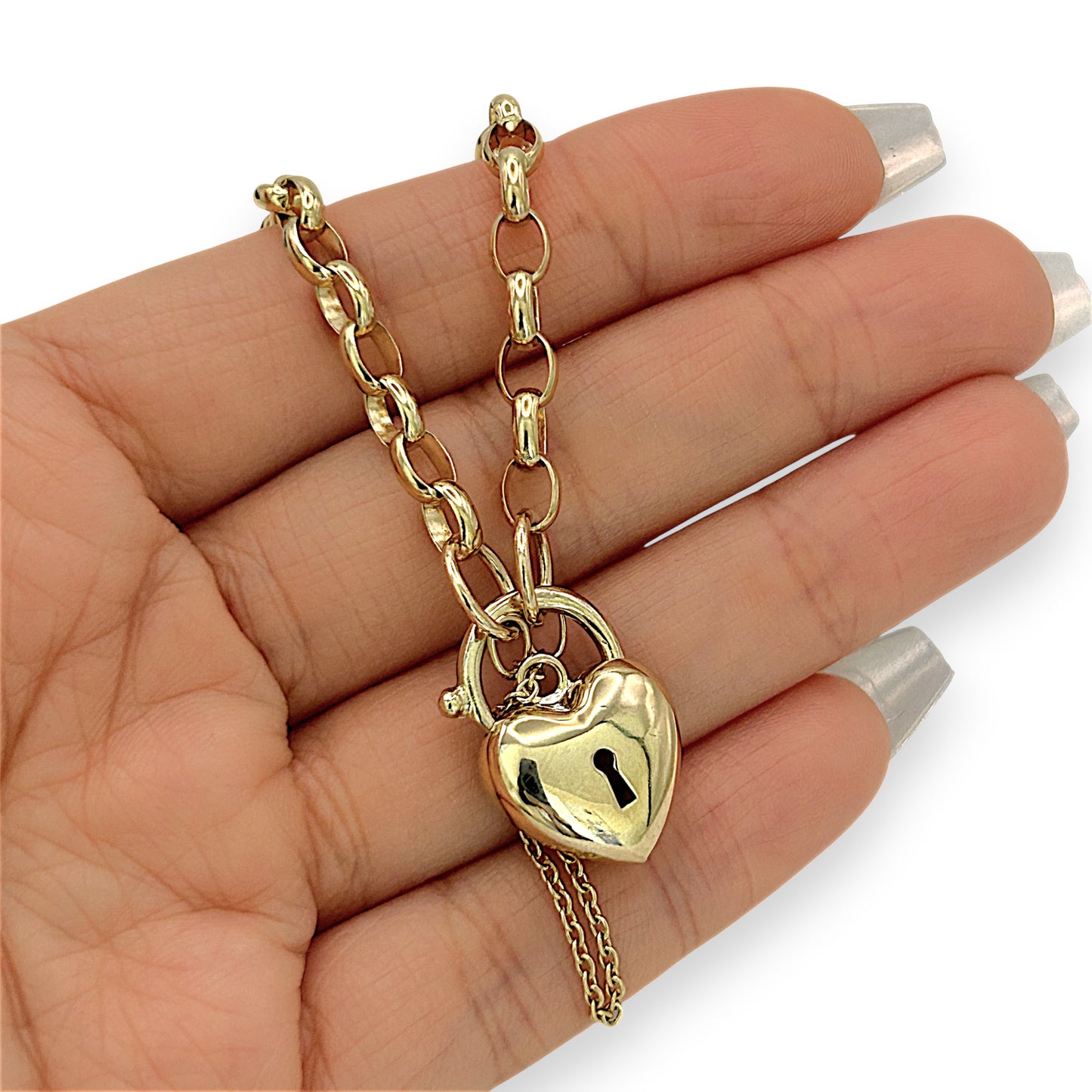 NZGD | 9ct Gold Ever‑Grace Belcher Bracelet with Padlock Valuation $4,000