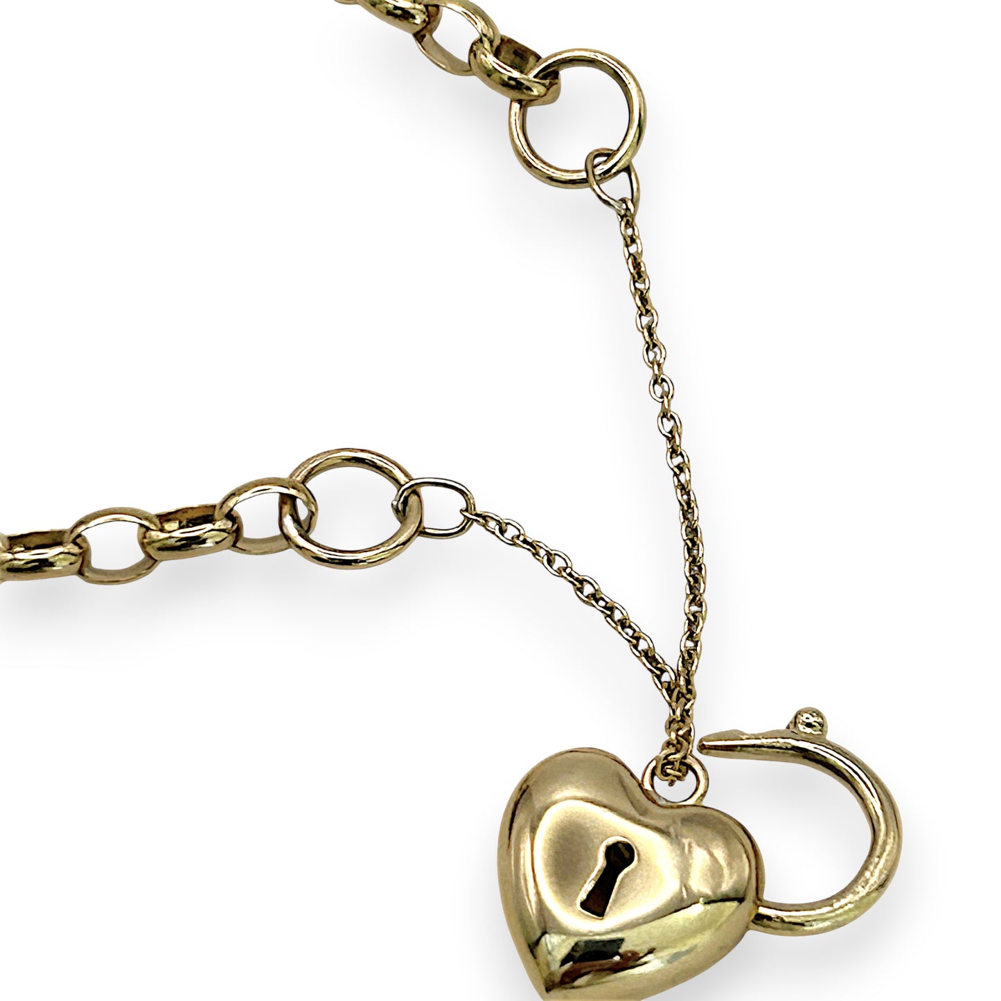 NZGD | 9ct Gold Ever‑Grace Belcher Bracelet with Padlock Valuation $4,000