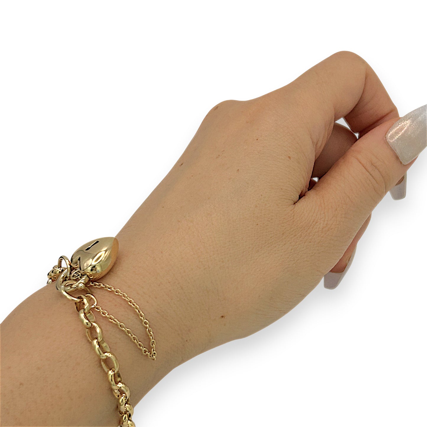 NZGD | 9ct Gold Ever‑Grace Belcher Bracelet with Padlock Valuation $4,000