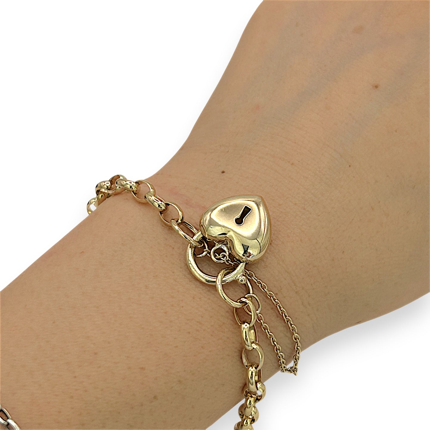 NZGD | 9ct Gold Ever‑Grace Belcher Bracelet with Padlock Valuation $4,000