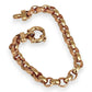 NZGD | 9ct Two‑Tone Gold Engraved Belcher Link Bracelet 19cm