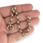 NZGD | 9ct Two‑Tone Gold Engraved Belcher Link Bracelet 19cm