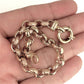 NZGD | 9ct Two‑Tone Gold Engraved Belcher Link Bracelet 19cm