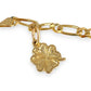 NZGD | 9ct Gold Figaro Charm Symphony Bracelet