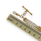 NZGD | 9ct Gold Vintage‑Inspired Imperial Garnet & Fob Bracelet 20cm