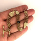 NZGD | 9ct Gold Vintage‑Inspired Imperial Garnet & Fob Bracelet 20cm