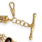 NZGD | 9ct Gold Vintage‑Inspired Imperial Garnet & Fob Bracelet 20cm