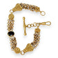 NZGD | 9ct Gold Vintage‑Inspired Imperial Garnet & Fob Bracelet 20cm