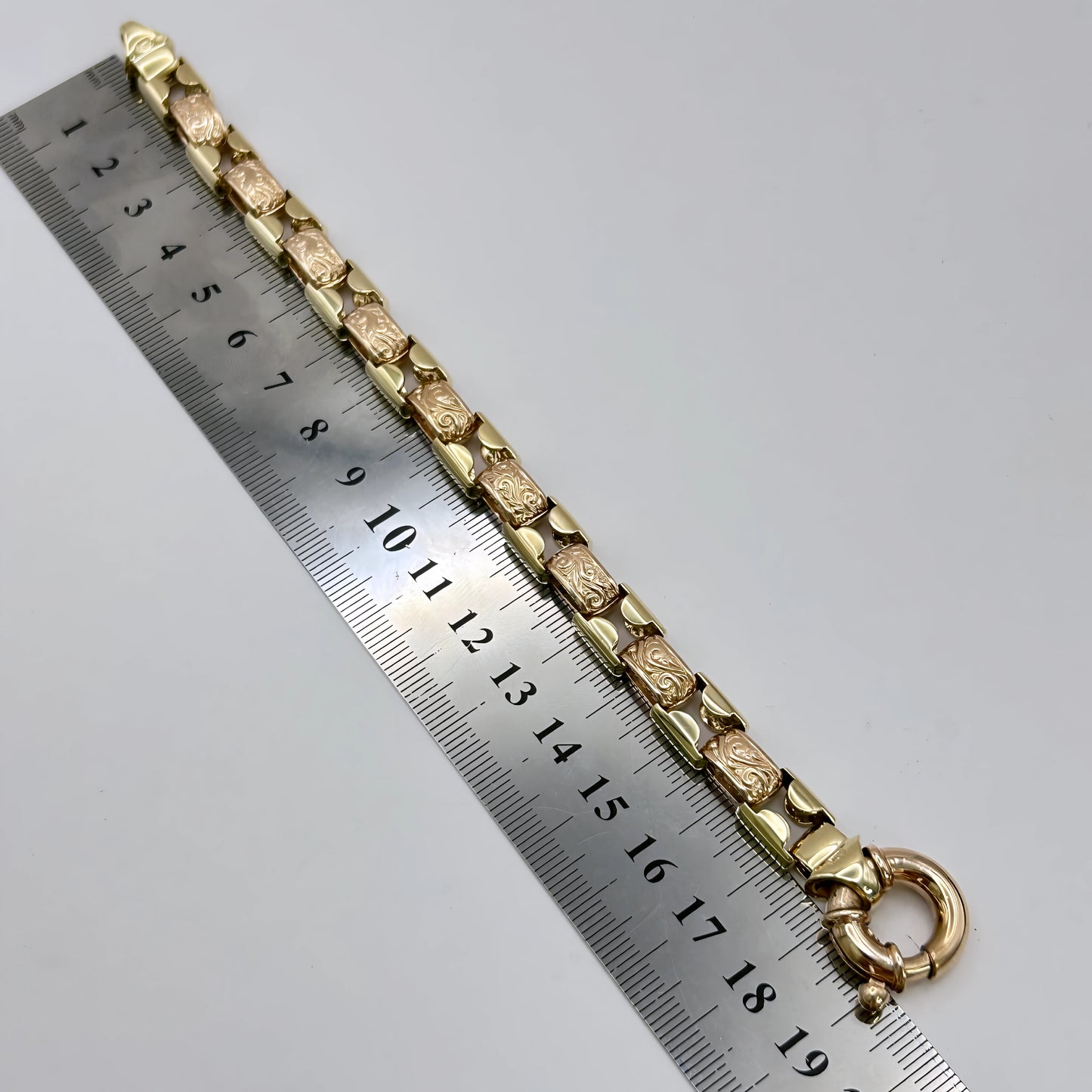NZGD | 9ct Y/R Gold Vinatage Victorian Duet Link Bracelet-Refurbished