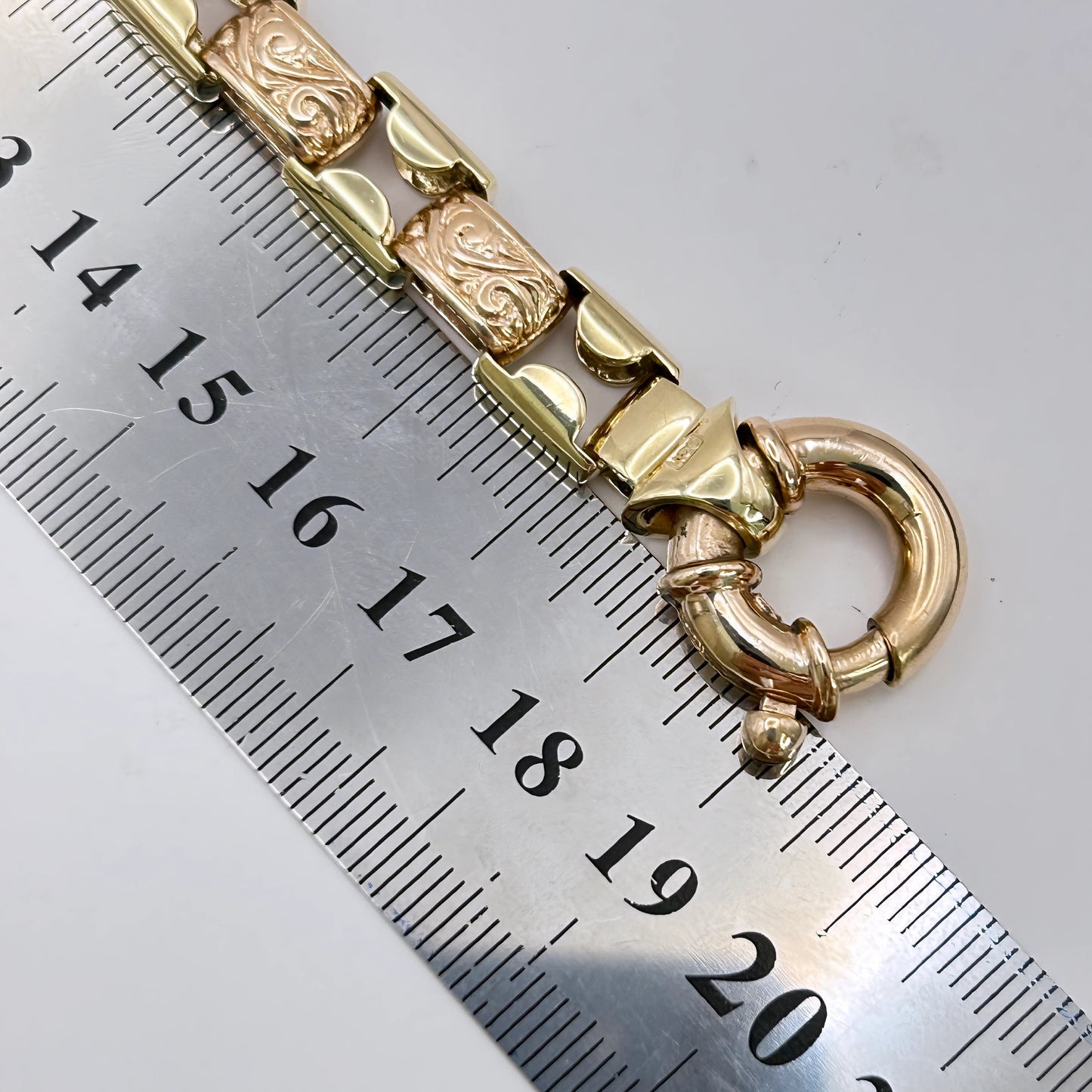 NZGD | 9ct Y/R Gold Vinatage Victorian Duet Link Bracelet-Refurbished