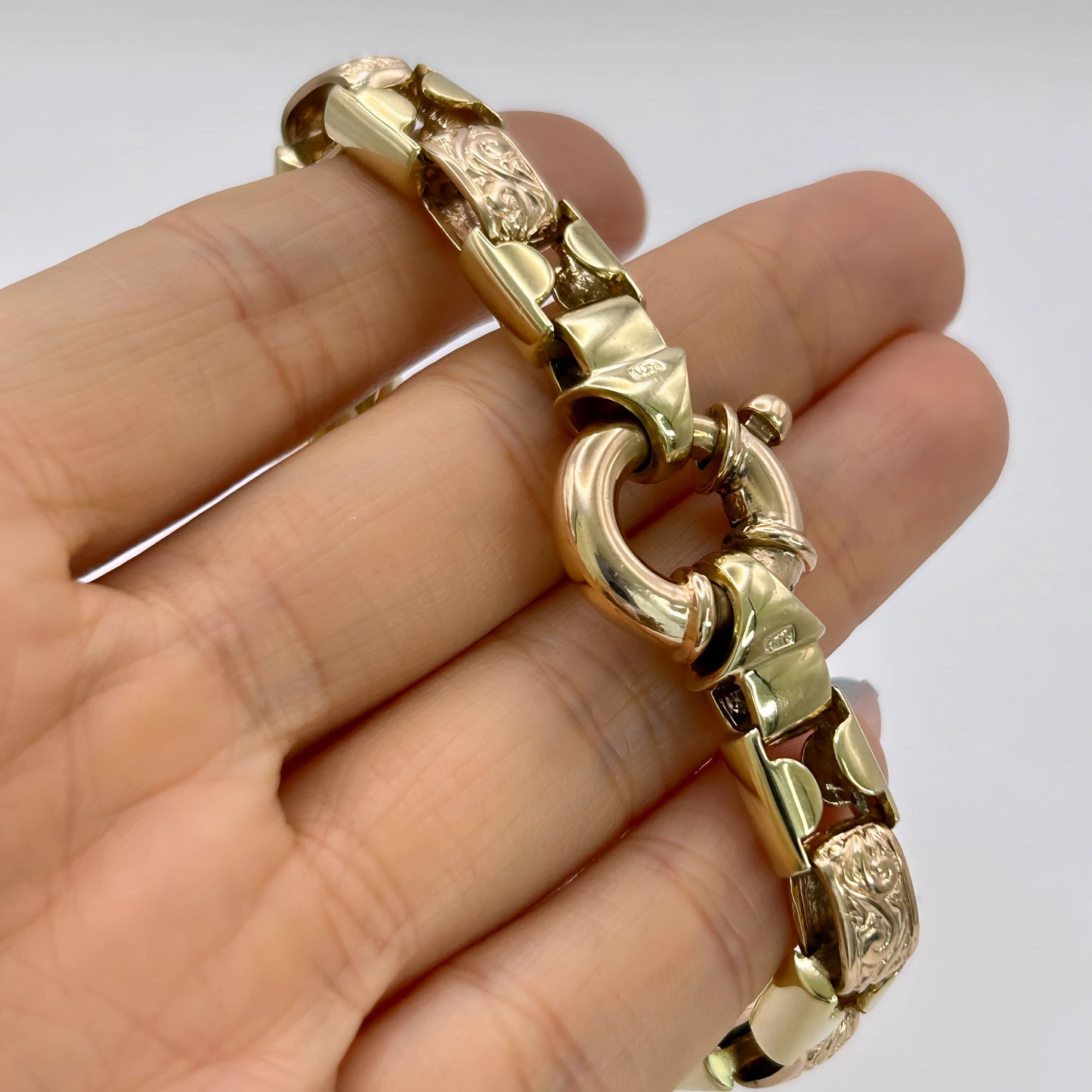 NZGD | 9ct Y/R Gold Vinatage Victorian Duet Link Bracelet-Refurbished