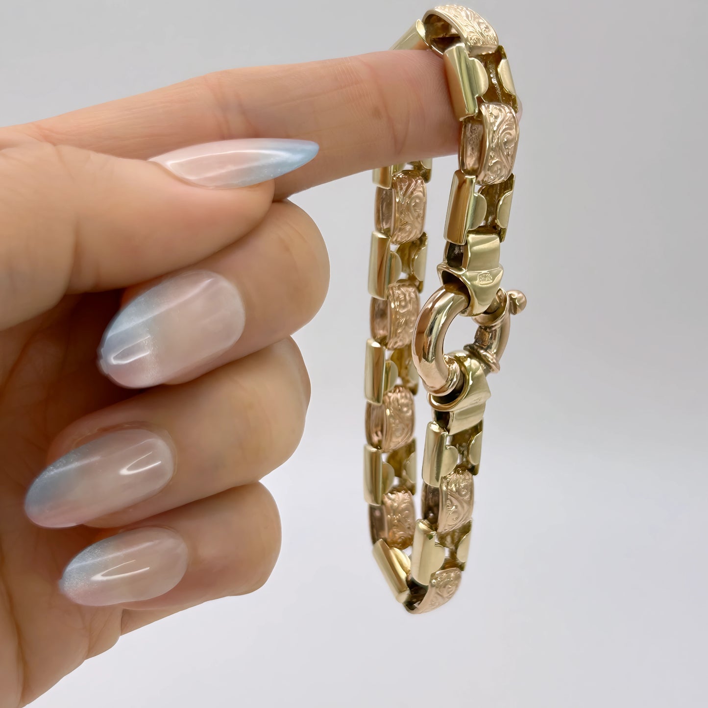 NZGD | 9ct Y/R Gold Vinatage Victorian Duet Link Bracelet-Refurbished
