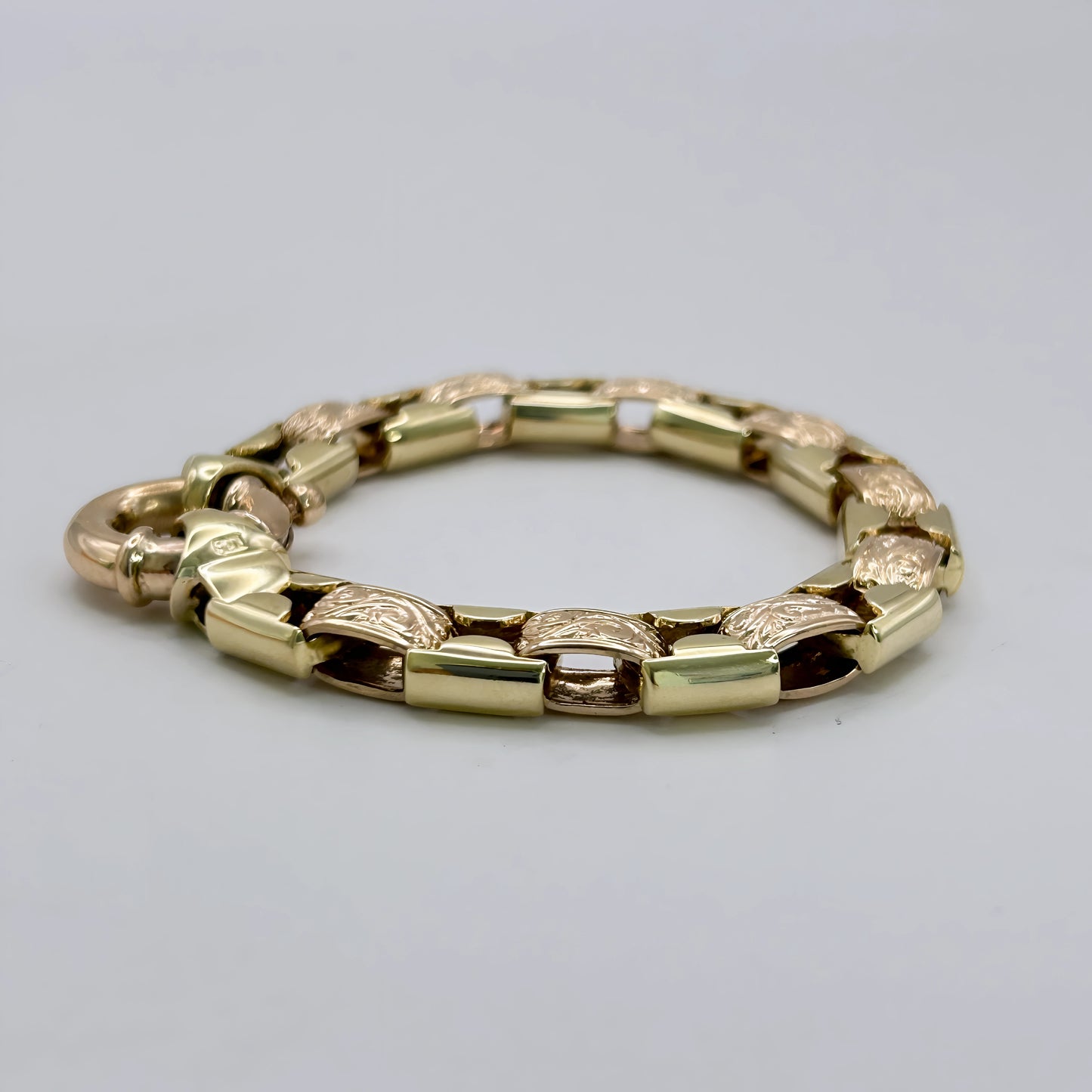 NZGD | 9ct Y/R Gold Vinatage Victorian Duet Link Bracelet-Refurbished
