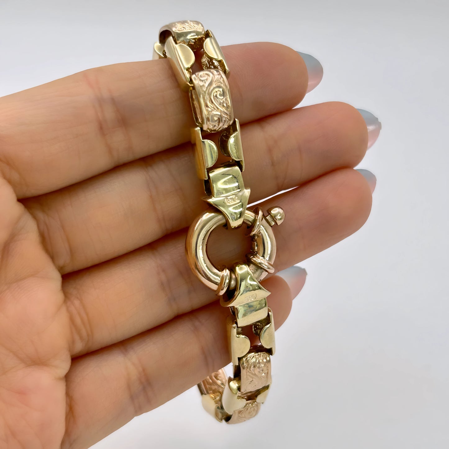 NZGD | 9ct Y/R Gold Vinatage Victorian Duet Link Bracelet-Refurbished