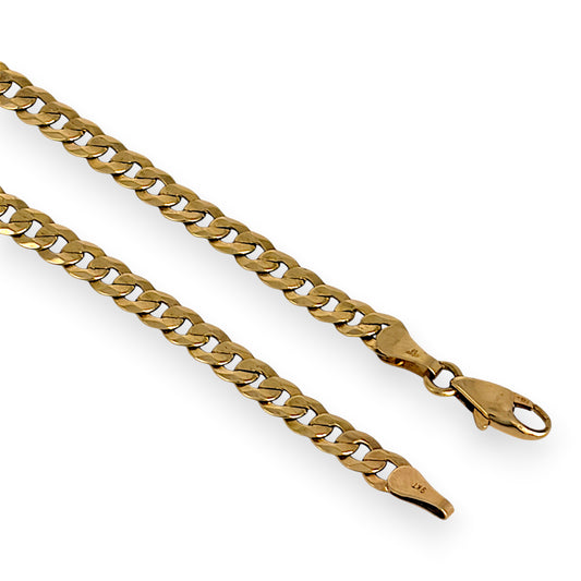 NZGD | 9ct Gold Modern Sleek Curb Bracelet 17.5cm