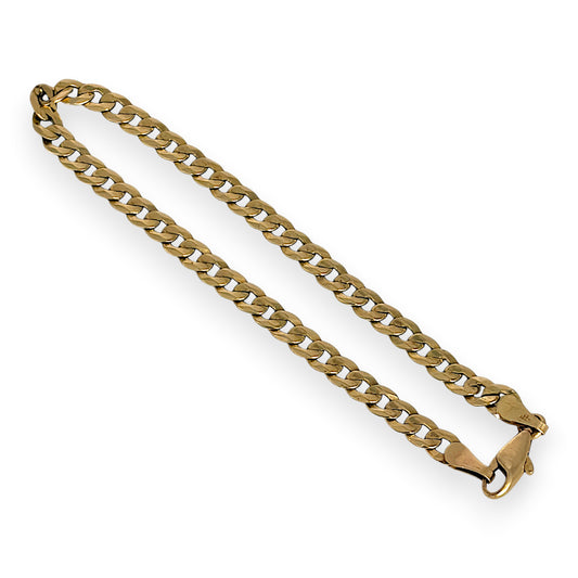 NZGD | 9ct Gold Modern Sleek Curb Bracelet 17.5cm