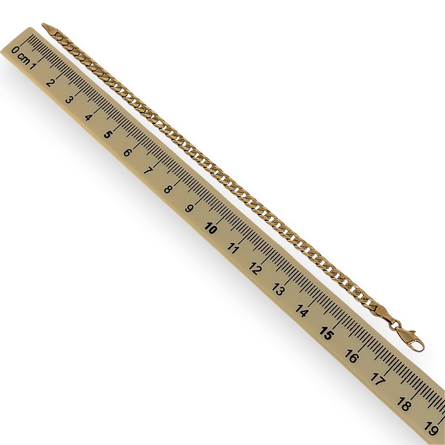 NZGD | 9ct Gold Modern Sleek Curb Bracelet 17.5cm