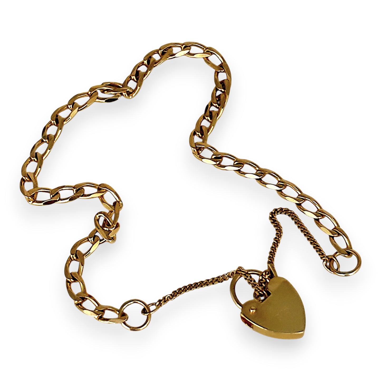 NZGD | 9ct Gold Refurbished Timeless Padlock Curb Bracelet