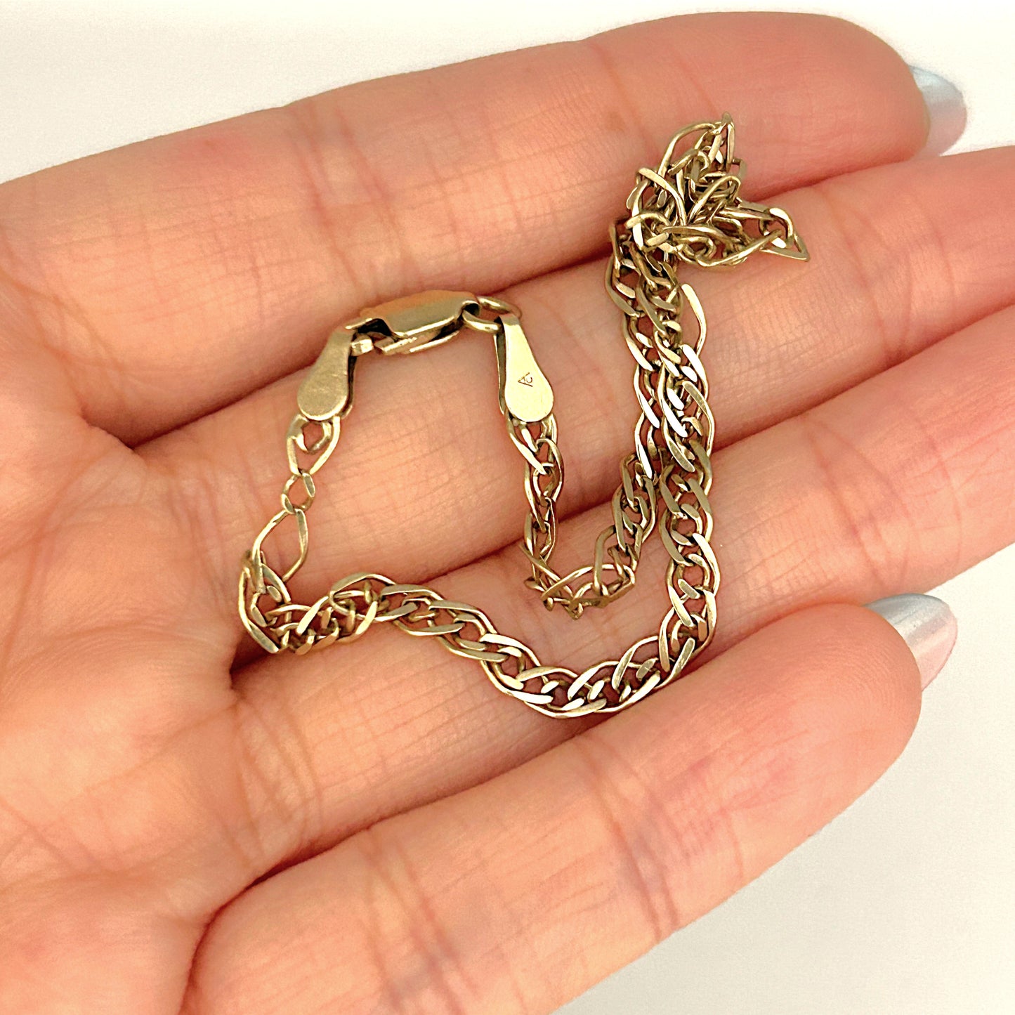GOLD DEAL | 9kt Gold Contour Duo‑Link Bracelet 20.5cm