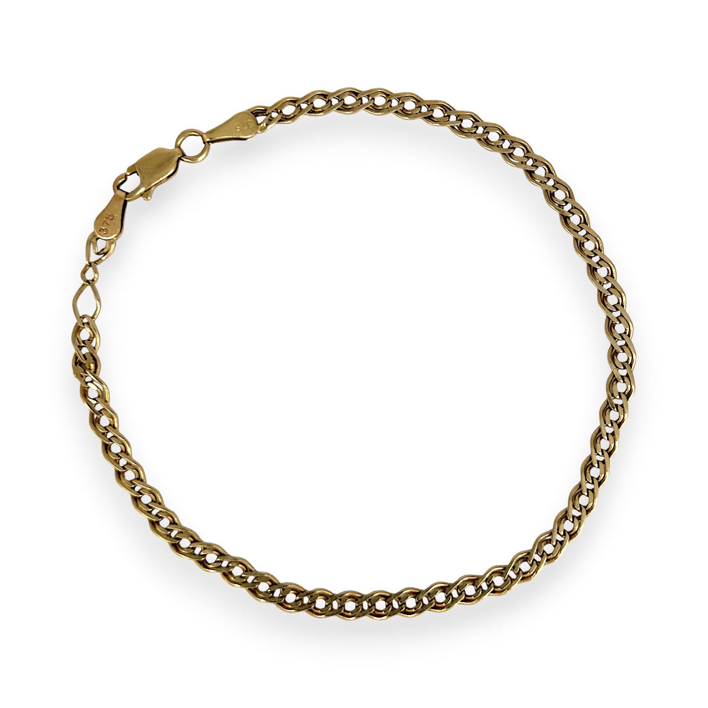 GOLD DEAL | 9kt Gold Contour Duo‑Link Bracelet 20.5cm
