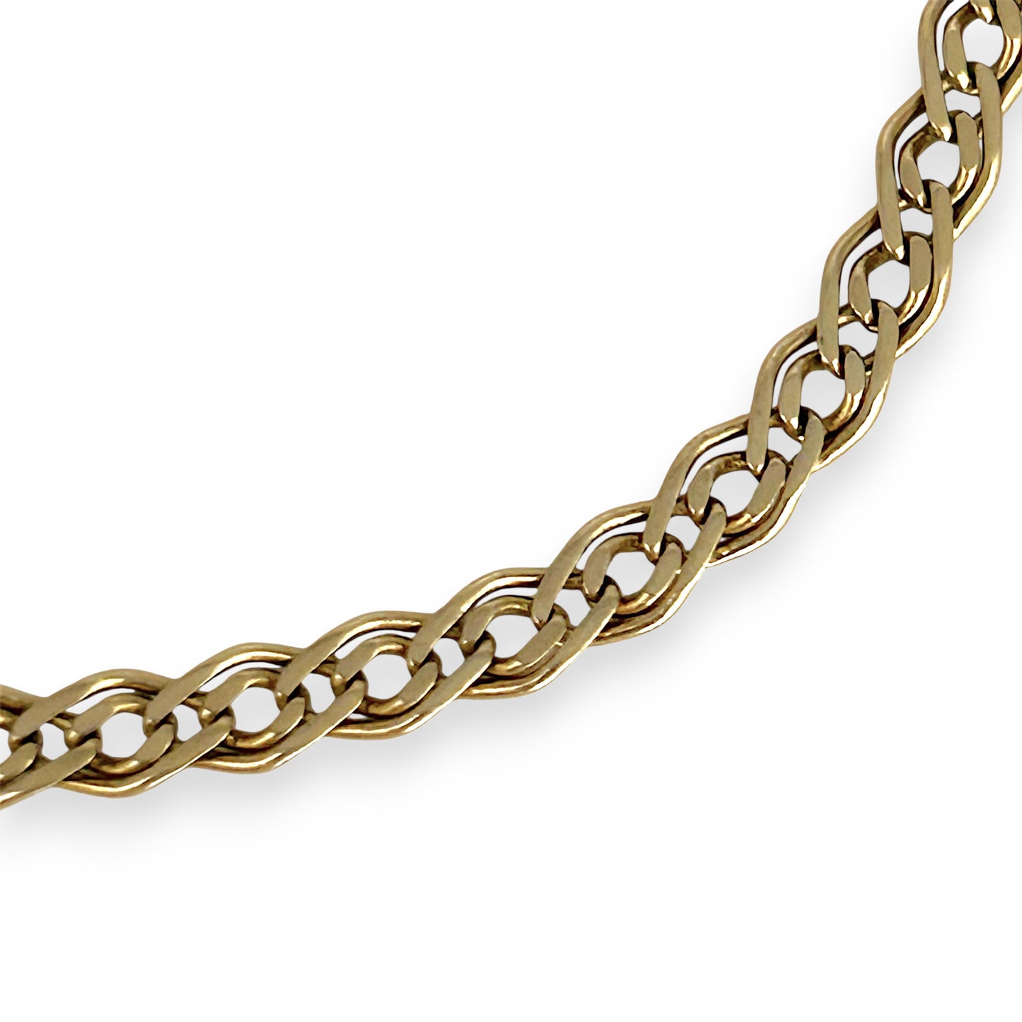 GOLD DEAL | 9kt Gold Contour Duo‑Link Bracelet 20.5cm