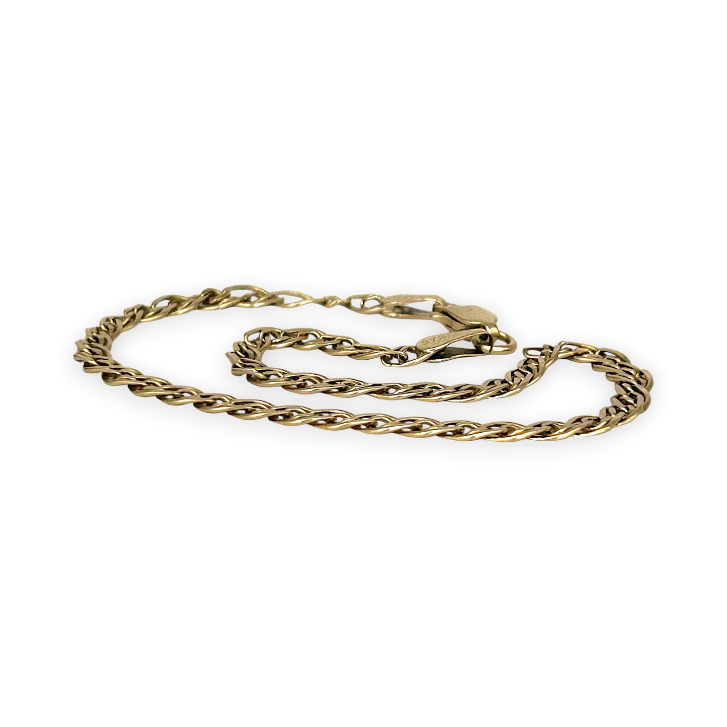GOLD DEAL | 9kt Gold Contour Duo‑Link Bracelet 20.5cm