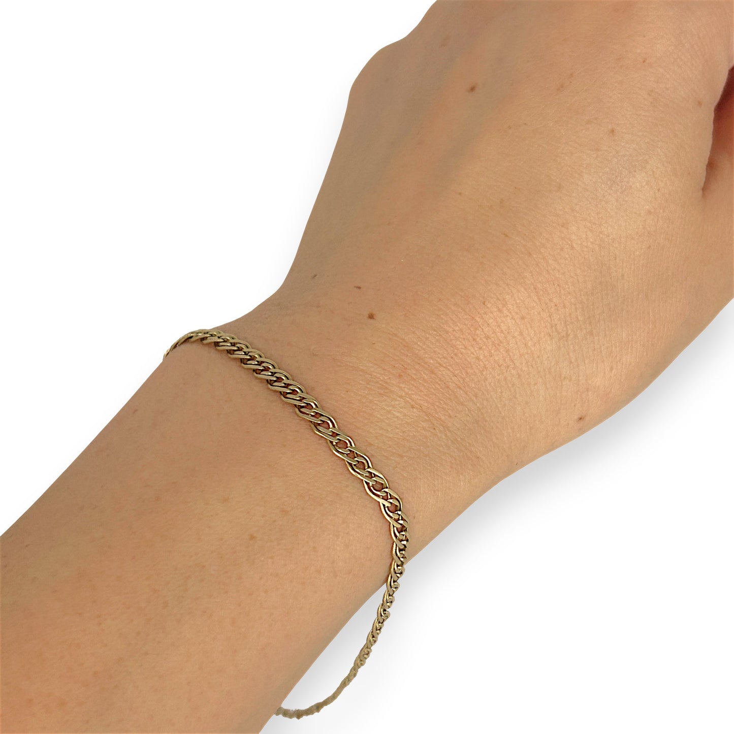 GOLD DEAL | 9kt Gold Contour Duo‑Link Bracelet 20.5cm