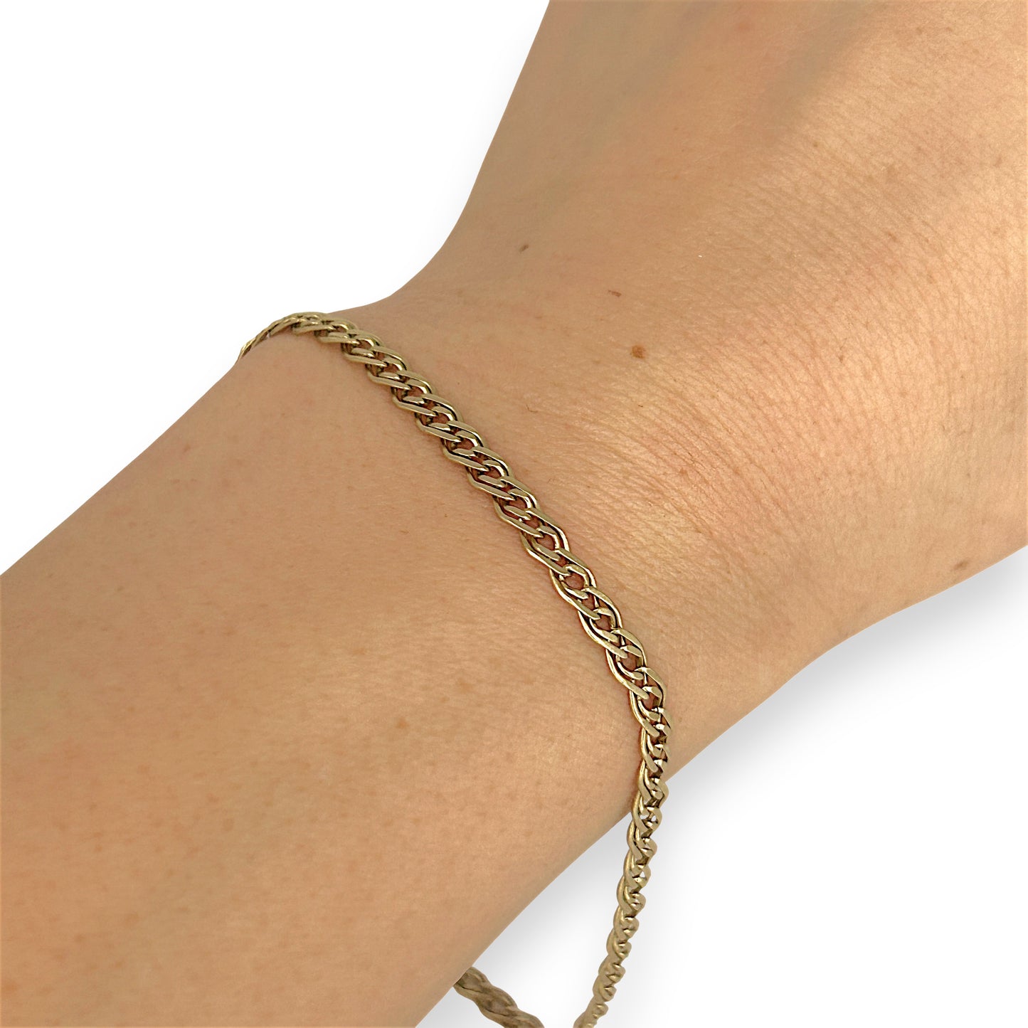 GOLD DEAL | 9kt Gold Contour Duo‑Link Bracelet 20.5cm