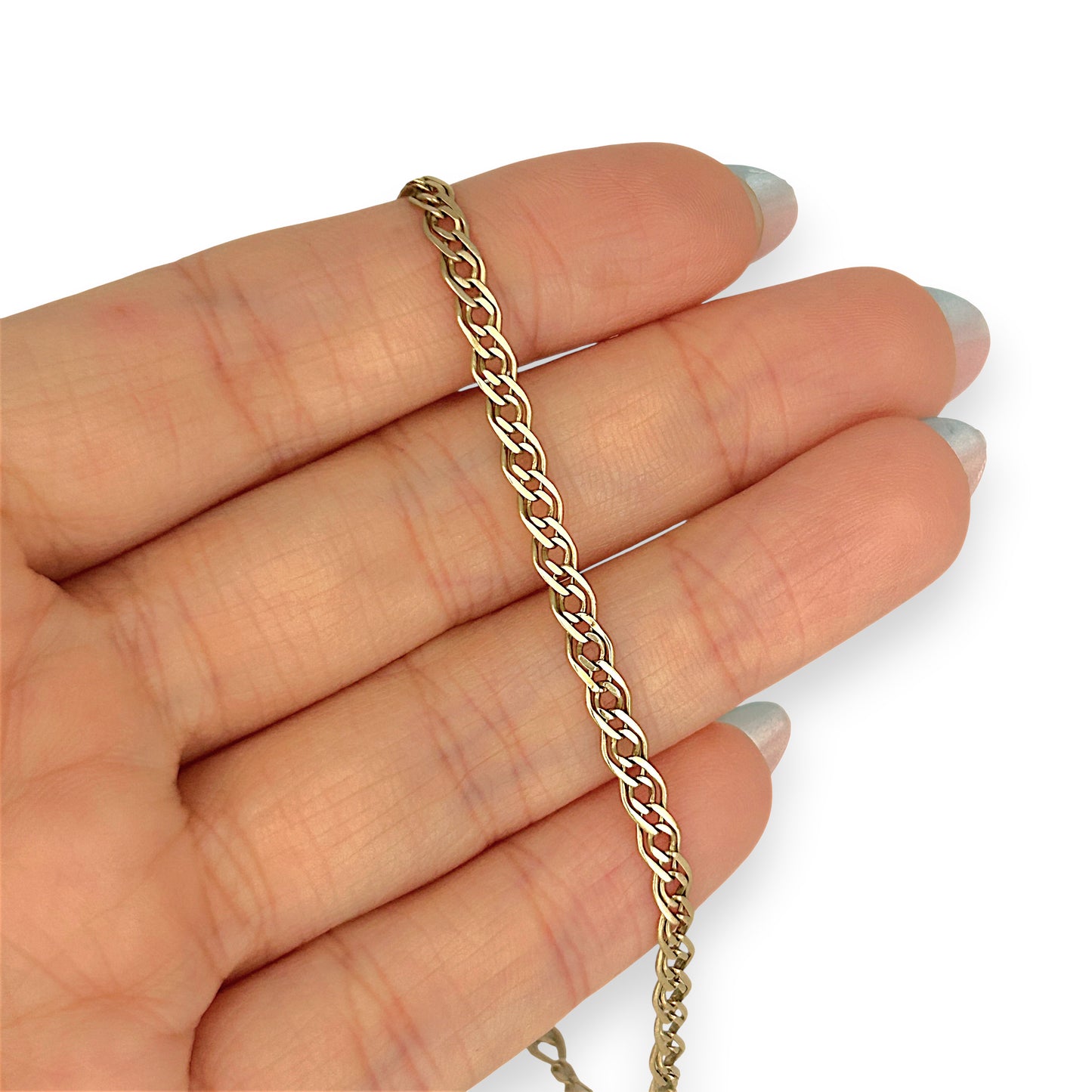 GOLD DEAL | 9kt Gold Contour Duo‑Link Bracelet 20.5cm