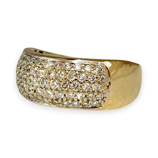 GOLD DEAL | 18ct (18K) Gold MHJ Diamond Pave Ring. Valuation $7,950