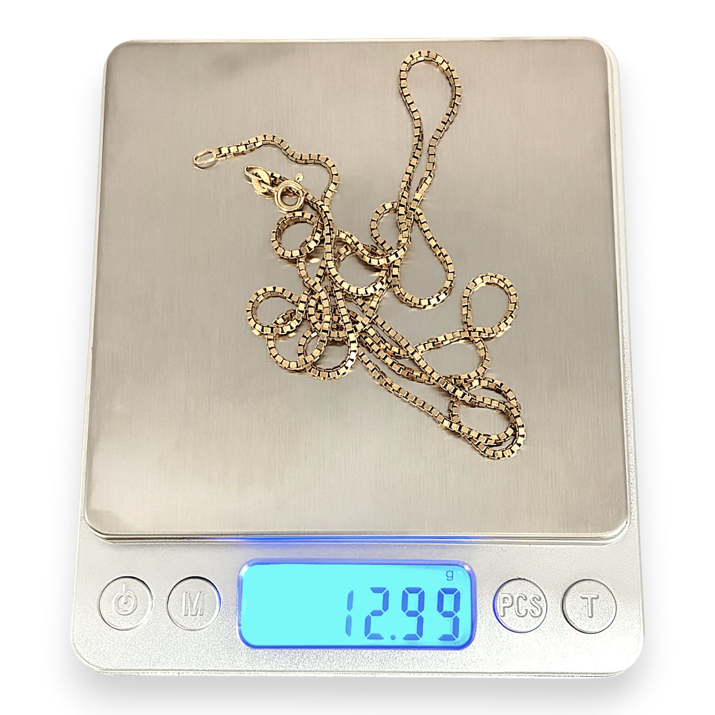 NZGD | 9ct Gold Auric Ember Box‑Link 76cm Chain
