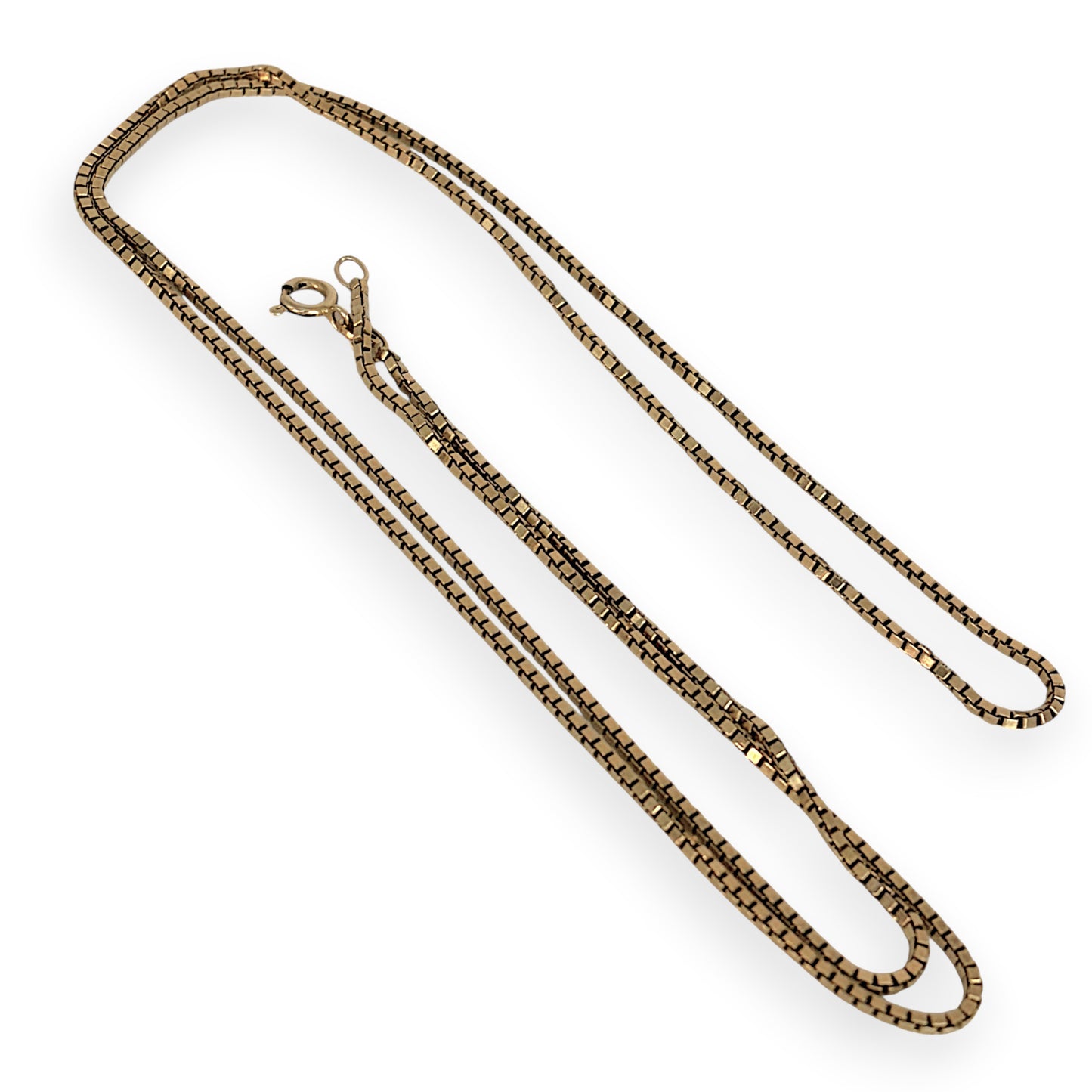 NZGD | 9ct Gold Auric Ember Box‑Link 76cm Chain
