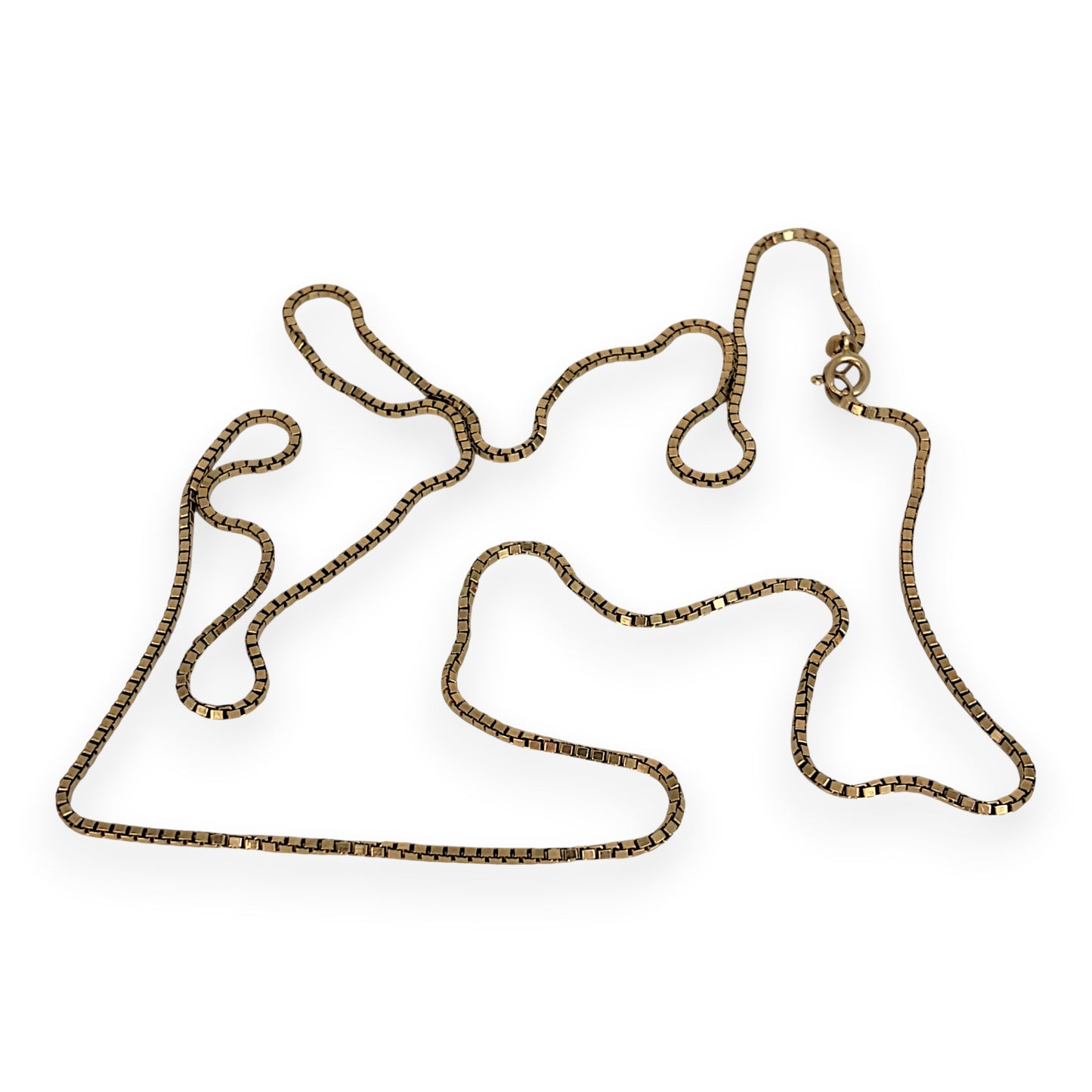 NZGD | 9ct Gold Auric Ember Box‑Link 76cm Chain