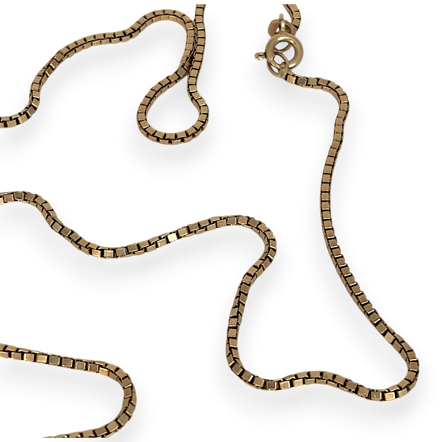 NZGD | 9ct Gold Auric Ember Box‑Link 76cm Chain