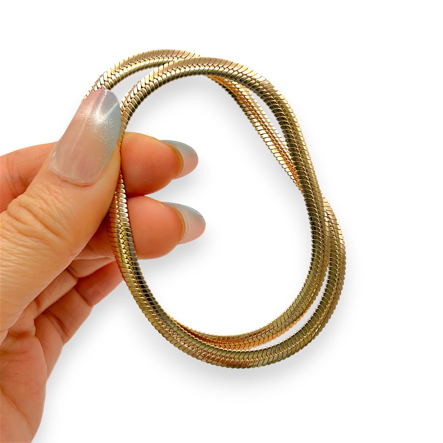 GOLD DEAL | 9kt Gold Refurbished Sleek Herringbone Chain-UNOAERRE