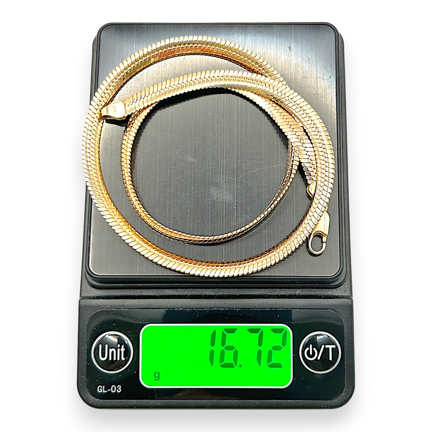 GOLD DEAL | 9kt Gold Refurbished Sleek Herringbone Chain-UNOAERRE