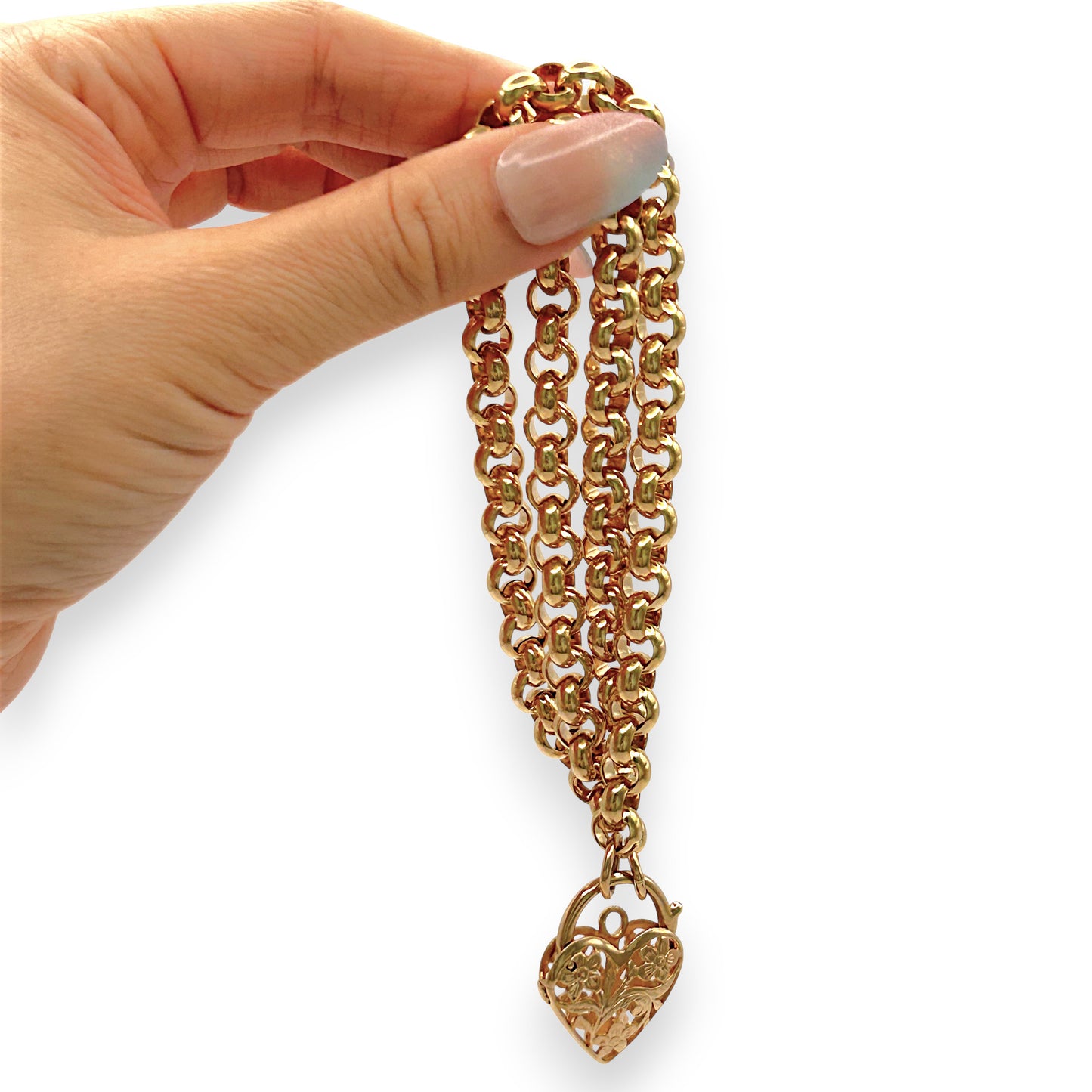 GOLD DEAL | 9kt Gold Refurbished Heritage Belcher & Padlock -UNOAERRE