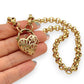 GOLD DEAL | 9kt Gold Refurbished Heritage Belcher & Padlock -UNOAERRE
