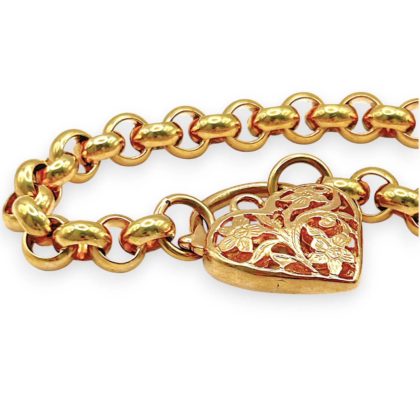 GOLD DEAL | 9kt Gold Refurbished Heritage Belcher & Padlock -UNOAERRE