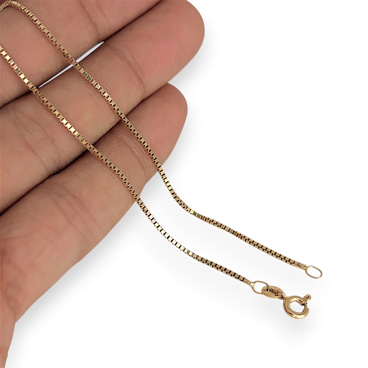GOLD DEAL | 9ct Gold Silk Box‑Link Chain 55cm