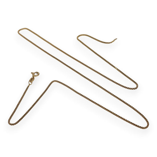 GOLD DEAL | 9ct Gold Silk Box‑Link Chain 55cm
